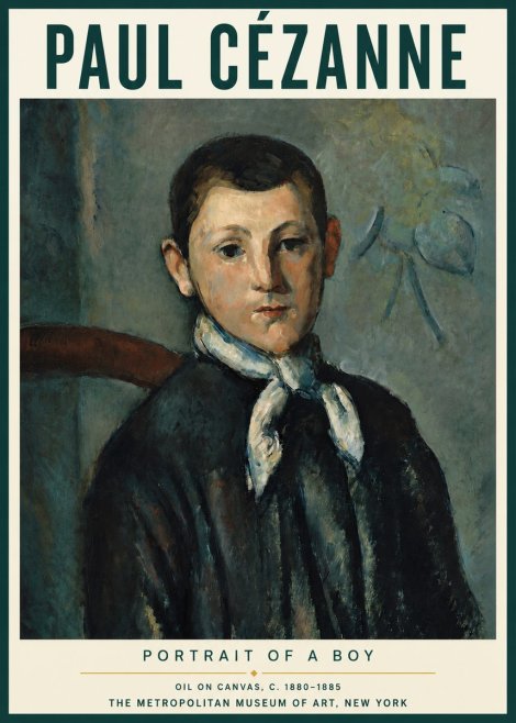 Paul Cézanne Portrait of a Boy No3 - Affiche