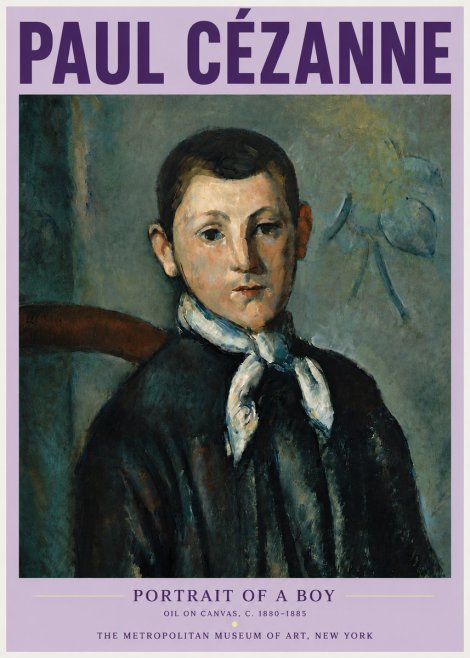 Paul Cézanne Portrait of a Boy No5 - Affiche