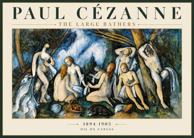 Paul Cézanne The Large Bathers VI No5 - Affiche