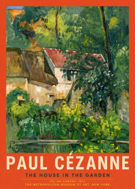 Paul Cézanne The House in the Garden No4 - Affiche