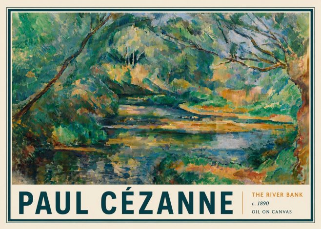 Paul Cézanne The River Bank No6 - Affiche
