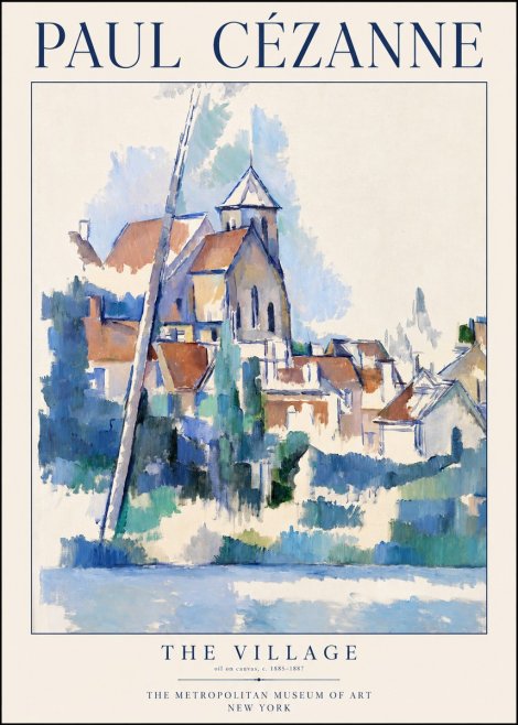 Paul Cézanne The Village II No1 - Affiche