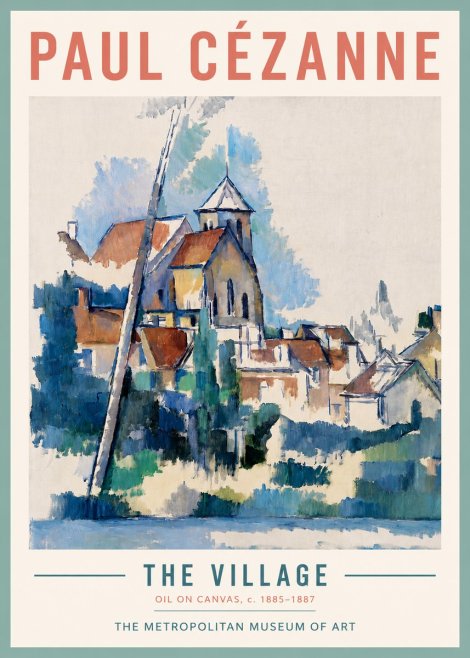 Paul Cézanne The Village II No3 - Affiche
