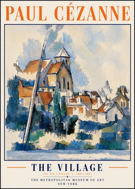 Paul Cézanne The Village II No6 - Affiche
