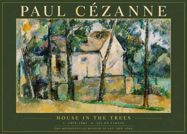 Paul Cézanne House in the Trees No6 - Affiche