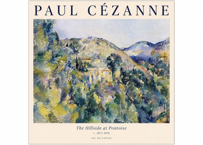 Paul Cézanne The Hillside at Pontoise No1 - Affiche