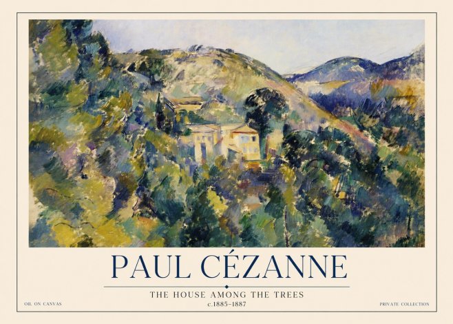 Paul Cézanne The Hillside at Pontoise No2 - Affiche