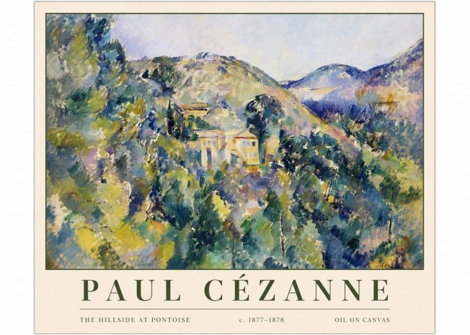 Paul Cézanne The Hillside at Pontoise No4 - Affiche