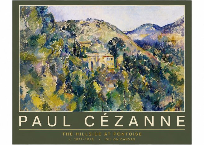 Paul Cézanne The Hillside at Pontoise No6 - Affiche