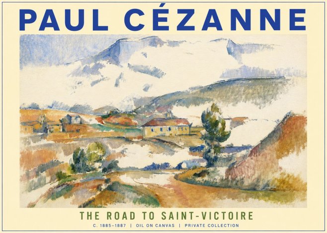 Paul Cézanne The Road to Saint-victoire No3 - Affiche