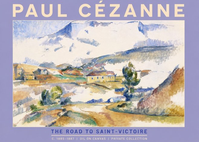 Paul Cézanne The Road to Saint-victoire No4 - Affiche