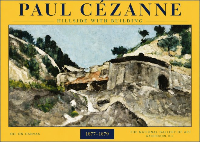Paul Cézanne Hillside with Building No6 - Affiche