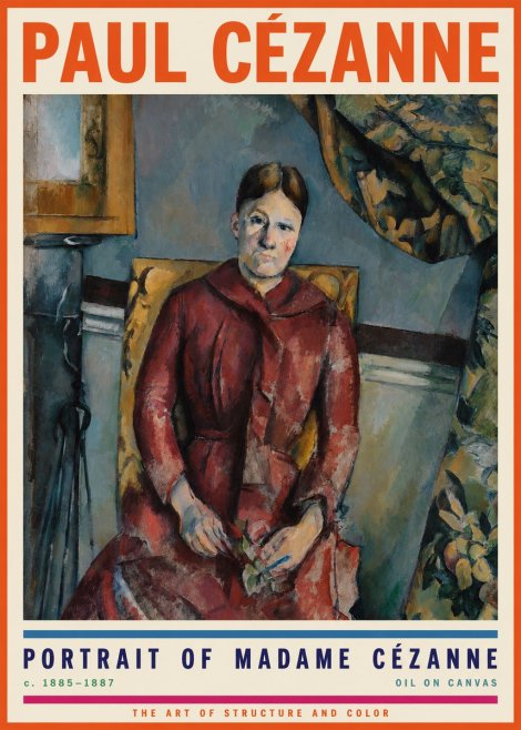 Paul Cézanne Portrait of Madame Cézanne II No2 - Affiche