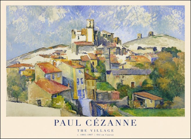 Paul Cézanne The Village III No1 - Affiche