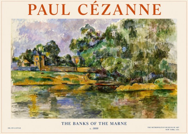 Paul Cézanne The Banks of the Marne No3 - Affiche