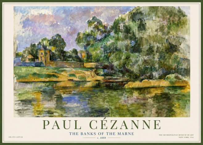 Paul Cézanne The Banks of the Marne No4 - Affiche