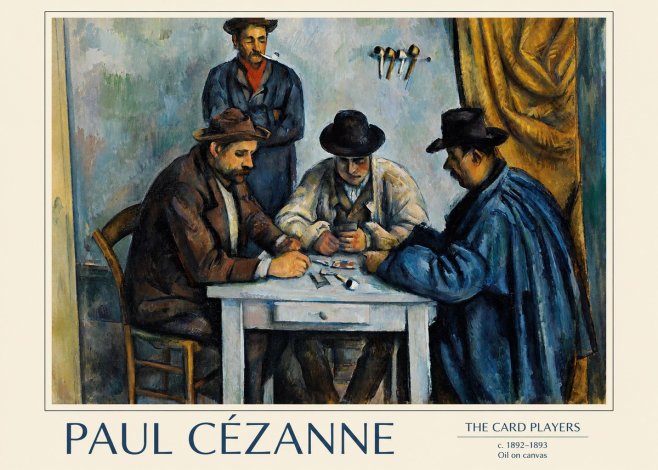 Paul Cézanne The Card Players II No1 - Affiche