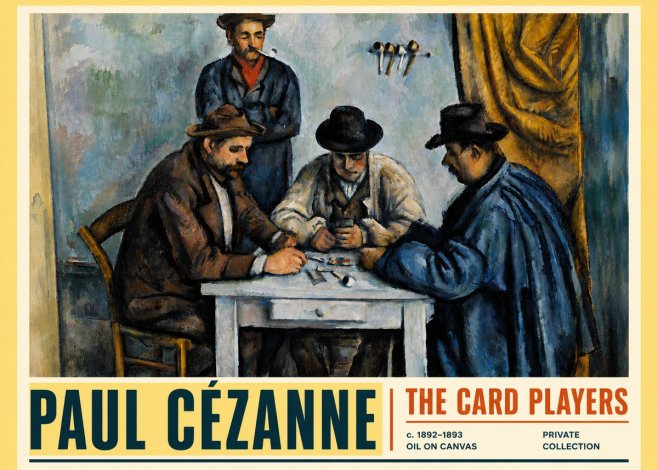 Paul Cézanne The Card Players II No6 - Affiche