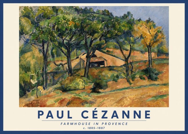 Paul Cézanne Farmhouse in Provence No2 - Affiche