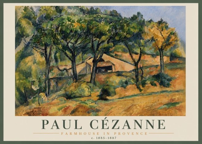 Paul Cézanne Farmhouse in Provence No6 - Affiche