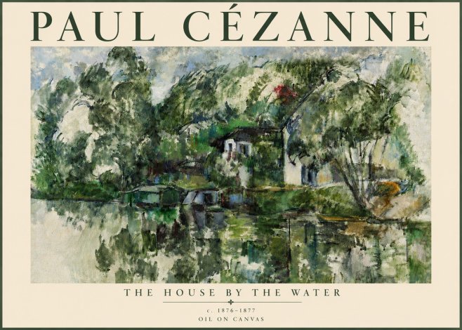 Paul Cézanne The House by the Water No5 - Affiche