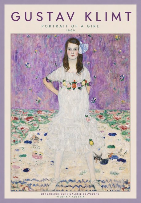 Klimt Portrait of a Girl No4 - Affiche