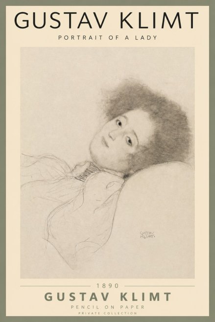 Klimt Portrait of a Lady No2 - Affiche
