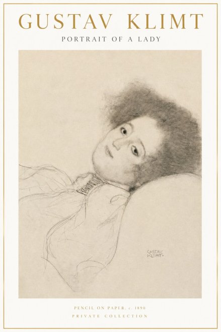 Klimt Portrait of a Lady No3 - Affiche