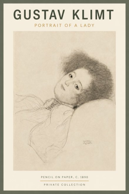 Klimt Portrait of a Lady No4 - Affiche