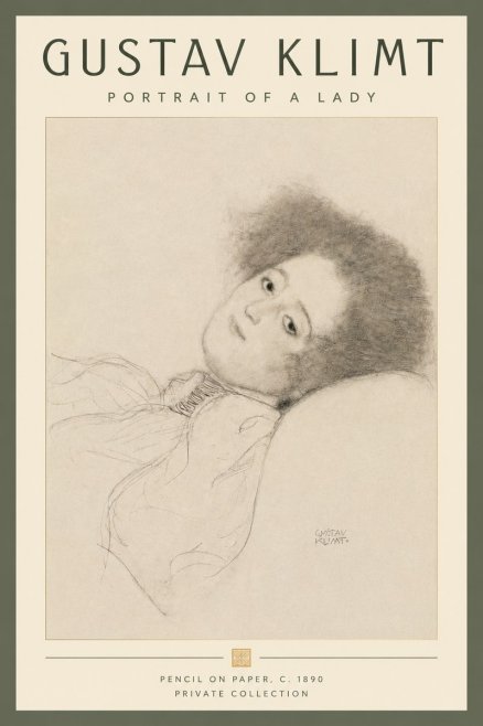 Klimt Portrait of a Lady No5 - Affiche