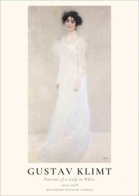 Klimt Portrait of a Lady in White No1 - Affiche