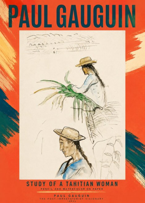Paul Gauguin Study of a Tahitian Woman I No2 - Affiche