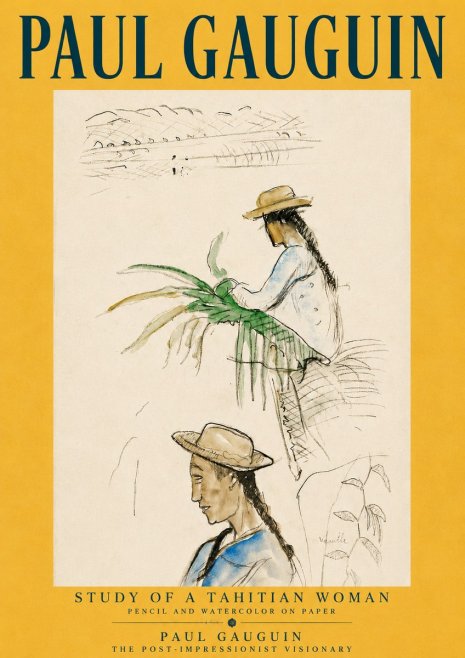 Paul Gauguin Study of a Tahitian Woman I No6 - Affiche
