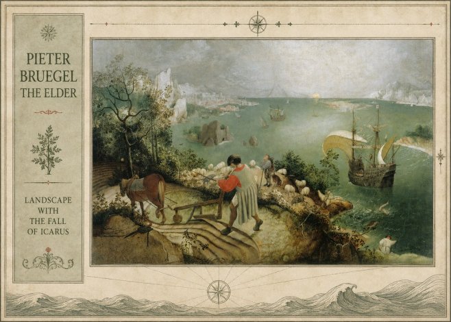 Pieter Bruegel Landscape with the Fall of Icarus I No2 - Affiche