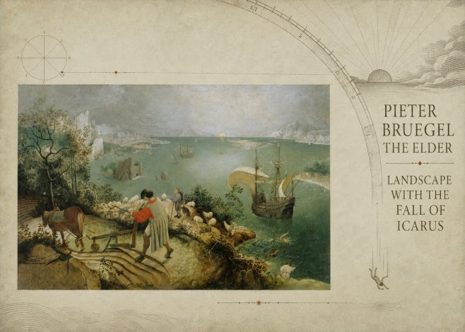 Pieter Bruegel Landscape with the Fall of Icarus I No6 - Affiche