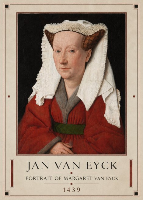 Jan van Eyck Portrait of Margaret Van Eyck II No1 - Affiche