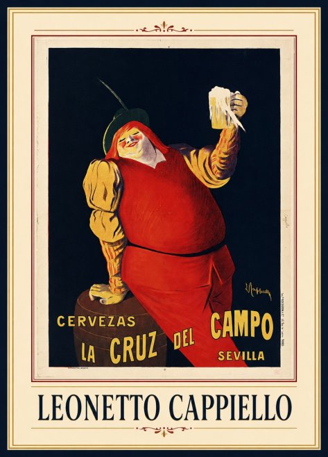 Leonetto Cappiello Cervezas La Cruz Del Campo No1 - Affiche