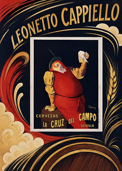 Leonetto Cappiello Cervezas La Cruz Del Campo No4 - Affiche