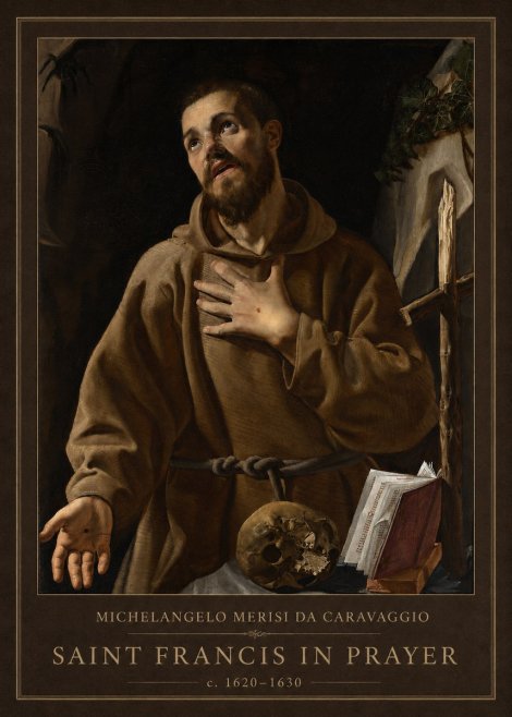 Michelangelo Merisi da Caravaggio Saint Francis in Prayer I No1 - Affiche