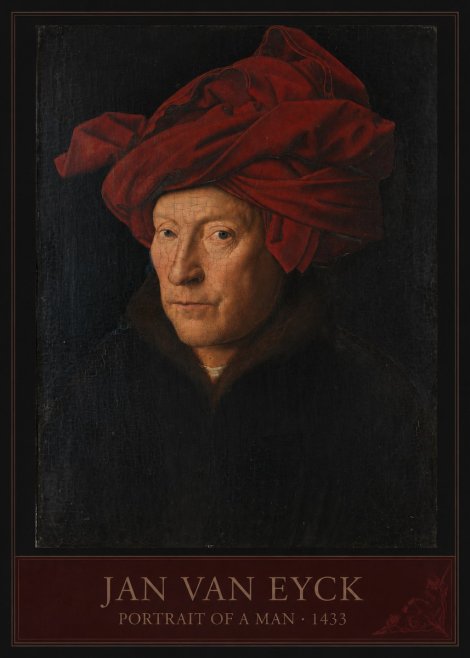 Jan van Eyck Portrait of a Man II No3 - Affiche