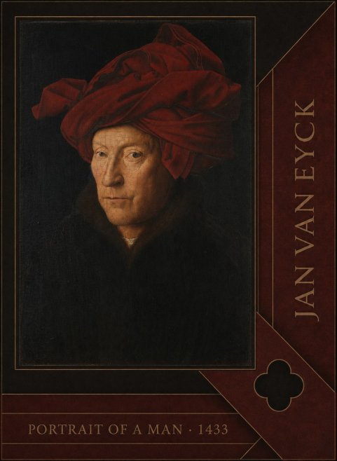Jan van Eyck Portrait of a Man II No6 - Affiche