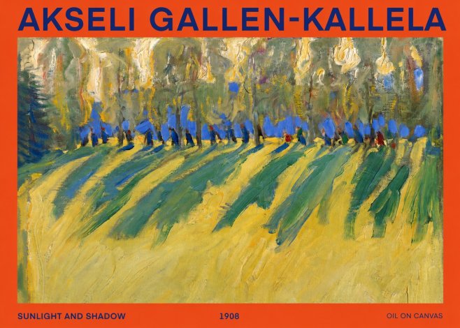 Akseli Gallen-Kallela Sunlit Field and Trees No3 - Affiche