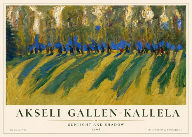 Akseli Gallen-Kallela Sunlit Field and Trees No4 - Affiche