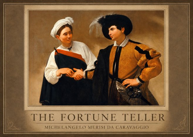 Michelangelo Merisi da Caravaggio The Fortune Teller I No1 - Affiche