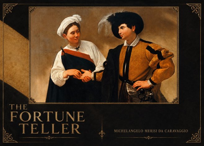 Michelangelo Merisi da Caravaggio The Fortune Teller I No2 - Affiche