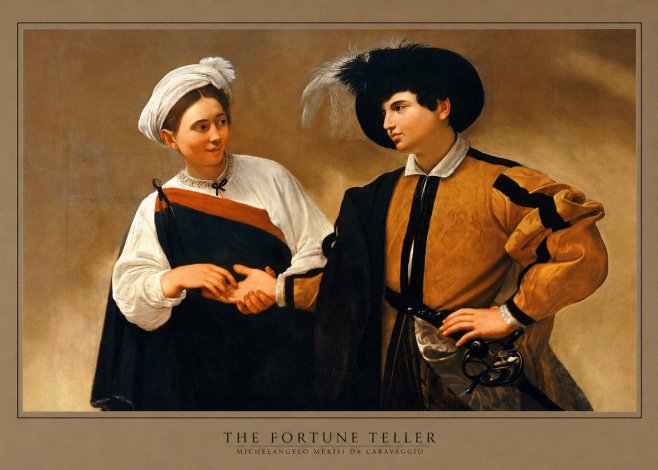 Michelangelo Merisi da Caravaggio The Fortune Teller I No5 - Affiche