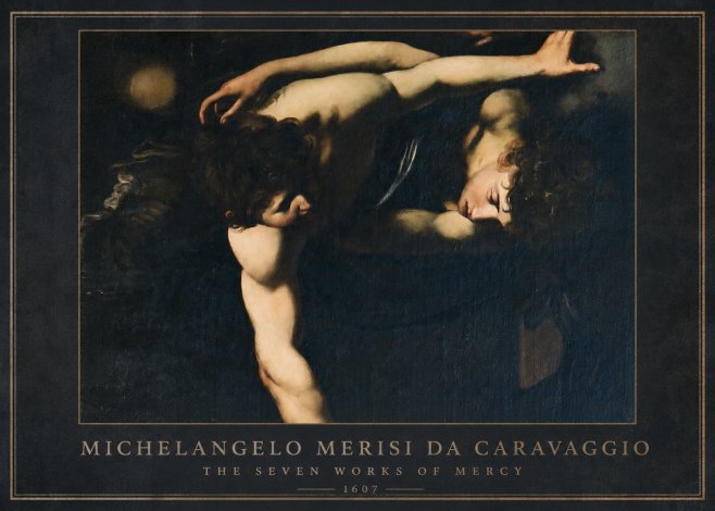 Michelangelo Merisi da Caravaggio The Seven Works of Mercy I No1 - Affiche