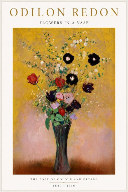 Odilon Redon Flowers in a Vase IV No5 - Affiche