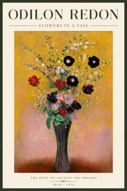 Odilon Redon Flowers in a Vase IV No6 - Affiche