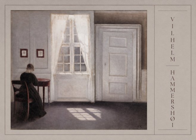 Vilhelm Hammershøi Interior with a Woman from the Back No2 - Affiche